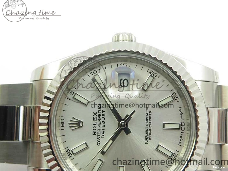MiroTime 1229 DateJust 126334 SS Noob 1:1 904L Best Edition Silver Dial Stick Markers on Oyster Bracelet A HighQuality 3168